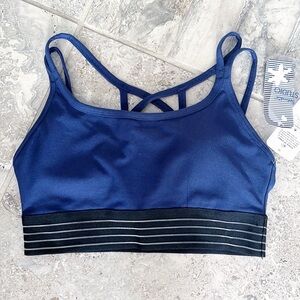 Splendid Studio Navy Blue Sports Bra Bralette, Size XS NEW w/Tag